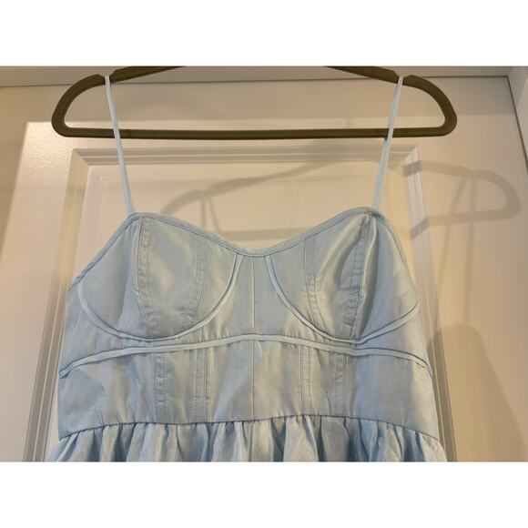 AQUA Baby Blue Fit and Flare Tulle Dress Size Small NWT Retail $118 - Picture 3 of 6